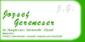 jozsef gerencser business card